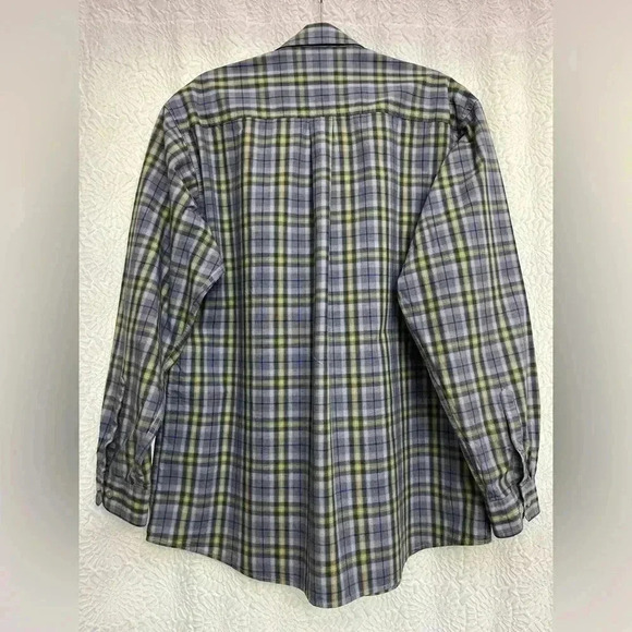 Cinch Button Down Shirt Blue Green Plaid Size Large Men’s Western Country Cowboy - Picture 12 of 15
